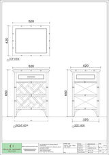Trellis Bedside Table - Double Shelf