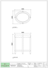 Wave Oval Side Table