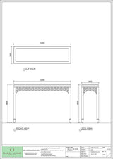 Trellis Fretwork Console Table