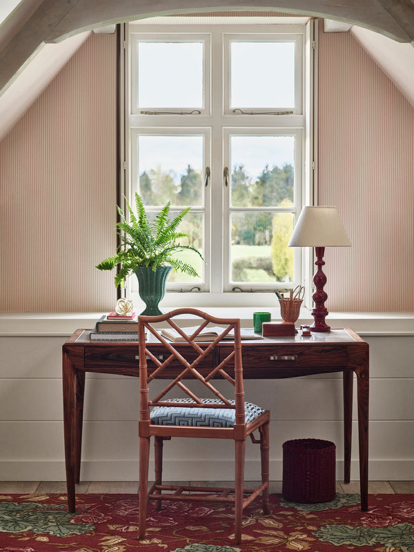 Natural wood trellis chair