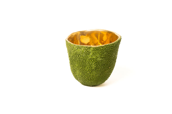 Jackfruit Painted Brass Candle Holder