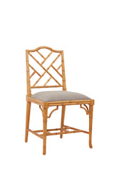Natural wood trellis chair