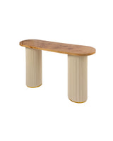 Burl Walnut Console Table