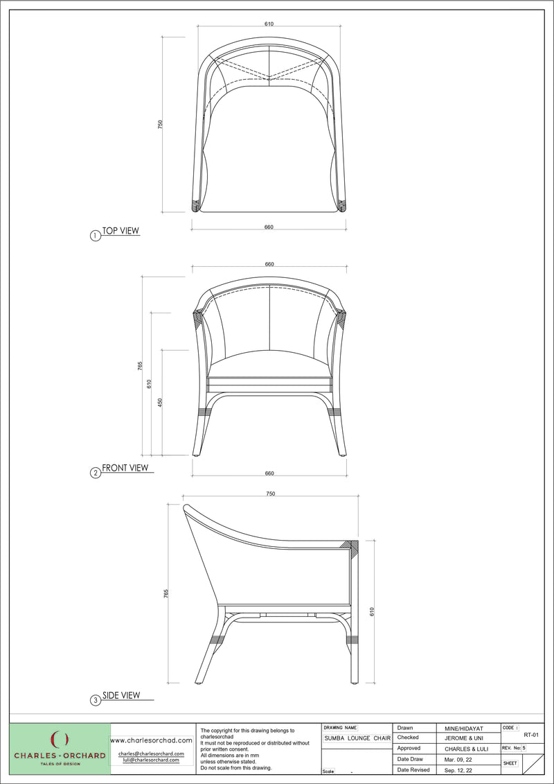 Sumba covered Lounge chair
