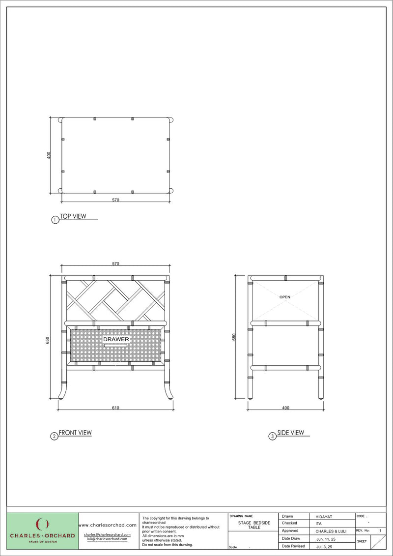 Etagere Bedside Table