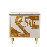 Hand Painted Chinoiserie Cabinet