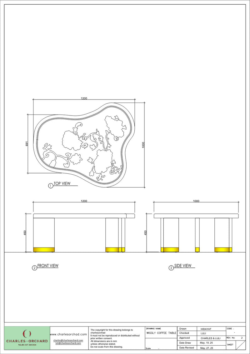 Wiggly coffee table