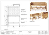 Singapore Rattan Bench
