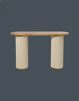 Burl Walnut Console Table