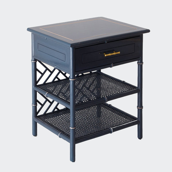 Trellis Bedside Table - Double Shelf