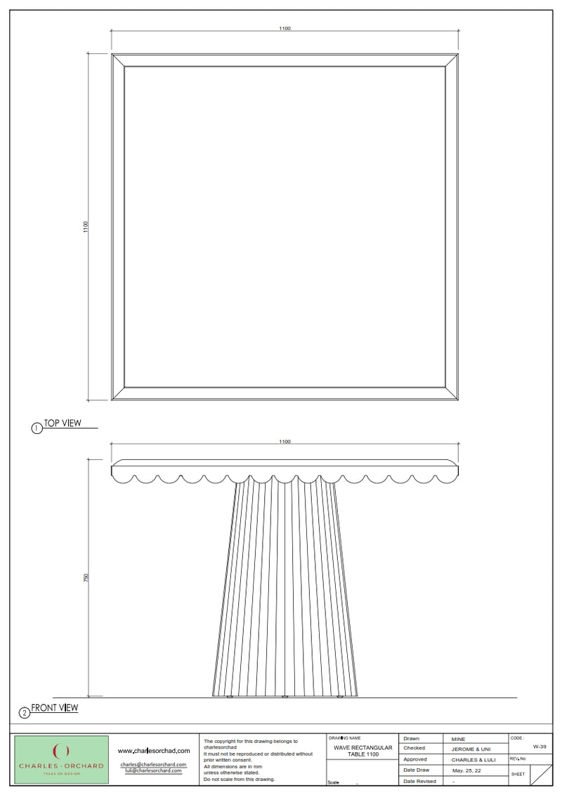 Wave Square Display Table